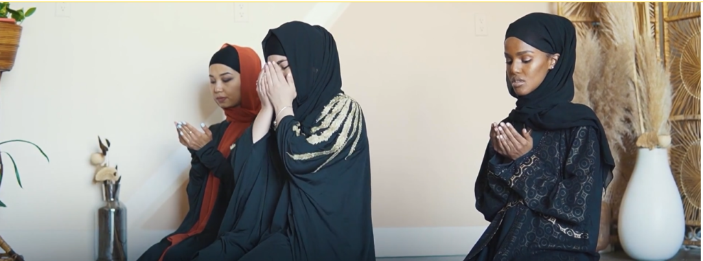 Islamic Women Praying in Ramadan to Allah